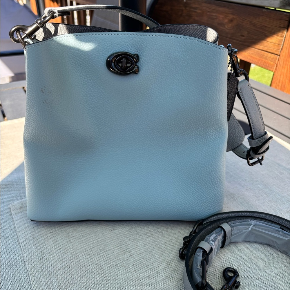 Coach Willow Color Block Leather Bucket Bag small